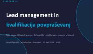 LEAD MANAGEMENT IN KVALIFIKACIJA POVPRAŠEVANJ KAKO AI AGENT REZERVIRA PRAVI NASLEDNJI KORAK (2)